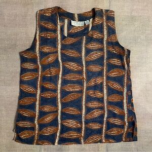 Passports of Pier 1 Imports Women’s Botanical Print Sleeveless Top, Size Medium